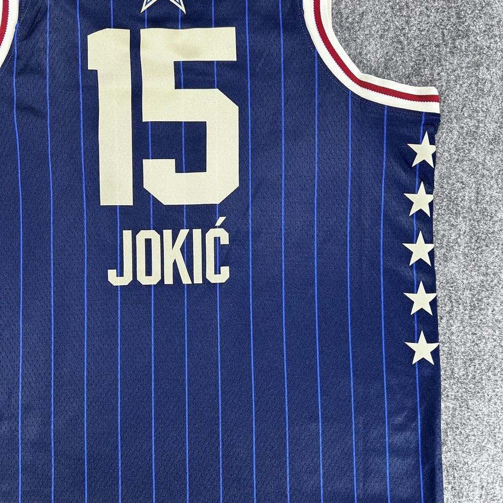 Nikola Jokic Jordan 2024 NBA All-Star Swingman Jersey Men's Small Blue - Picture 8 of 13